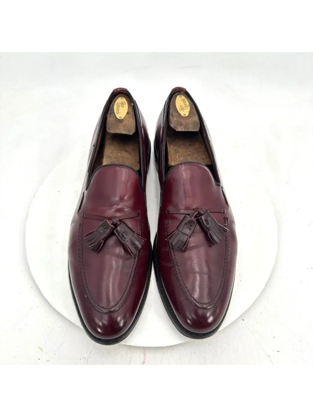 Allen Edmonds Grayson Men Size 11.5B Brown Leather Tassel Loafer Dress Shoes